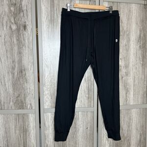 Born Primitive Jogger Pants Size Large Black Performance Ribbed Athletic L